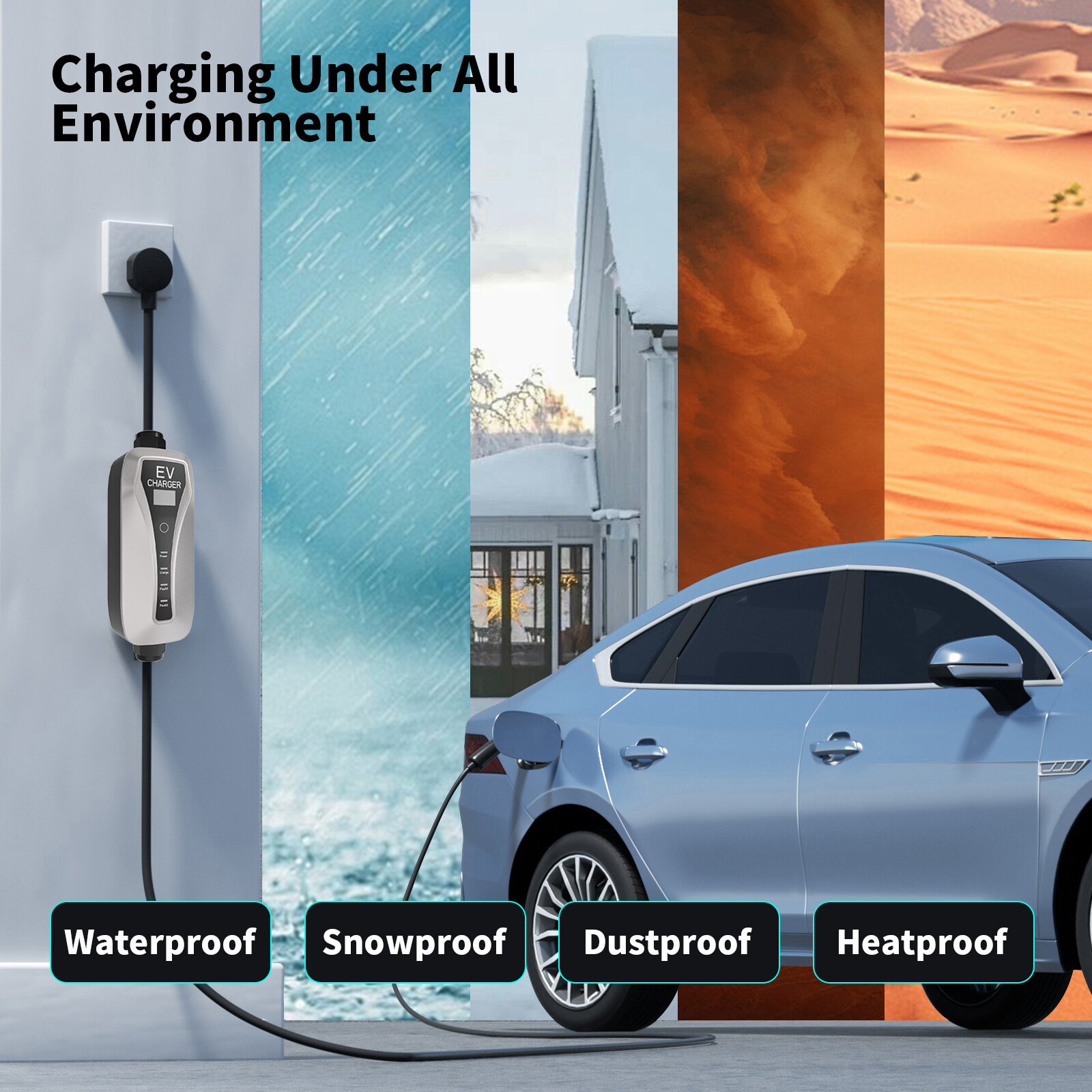 Портативное зарядное устройство для электромобилей Type 2 22kw 3 phase