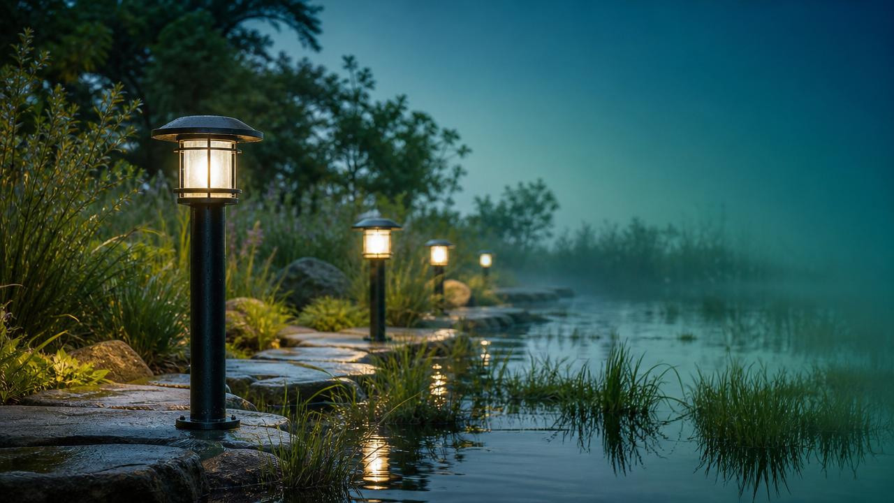 Cómo elegir iluminación LED para jardines y césped en paisajes húmedos