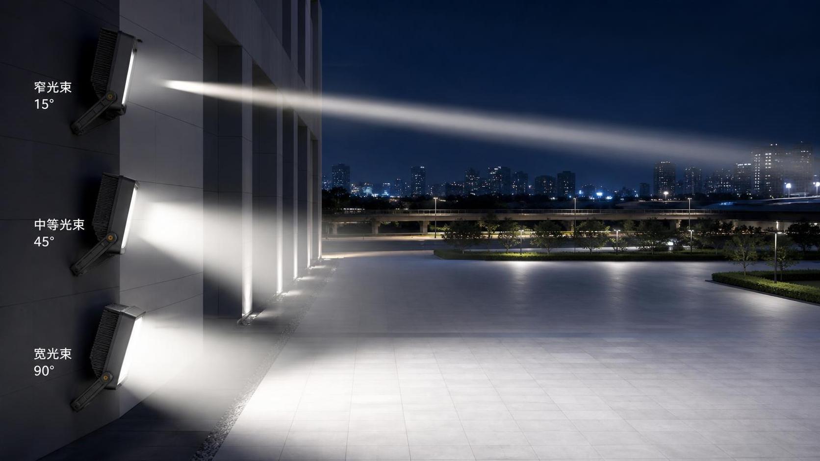 ¿Qué ángulo de apertura es el más adecuado para instalar un proyector LED de alta potencia?