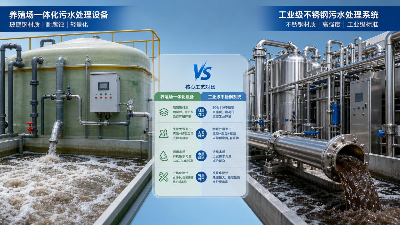 养殖场与工业污水处理设备对比：选型要点与成本分析