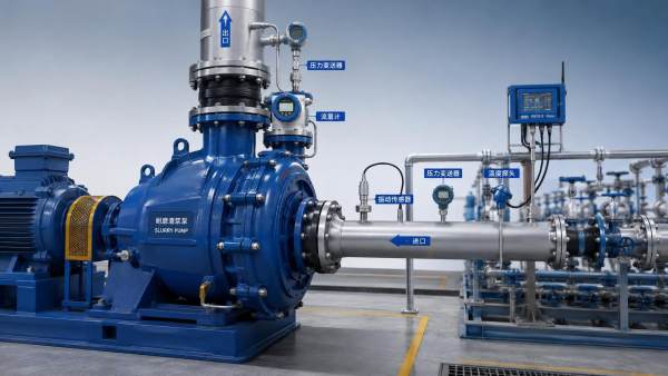 Which signals reveal declining slurry pump performance remotely?