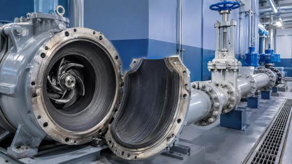 When should settling pump liners be replaced in wastewater plants?
