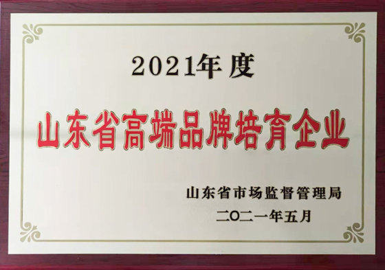 山东省高端品牌培育企业