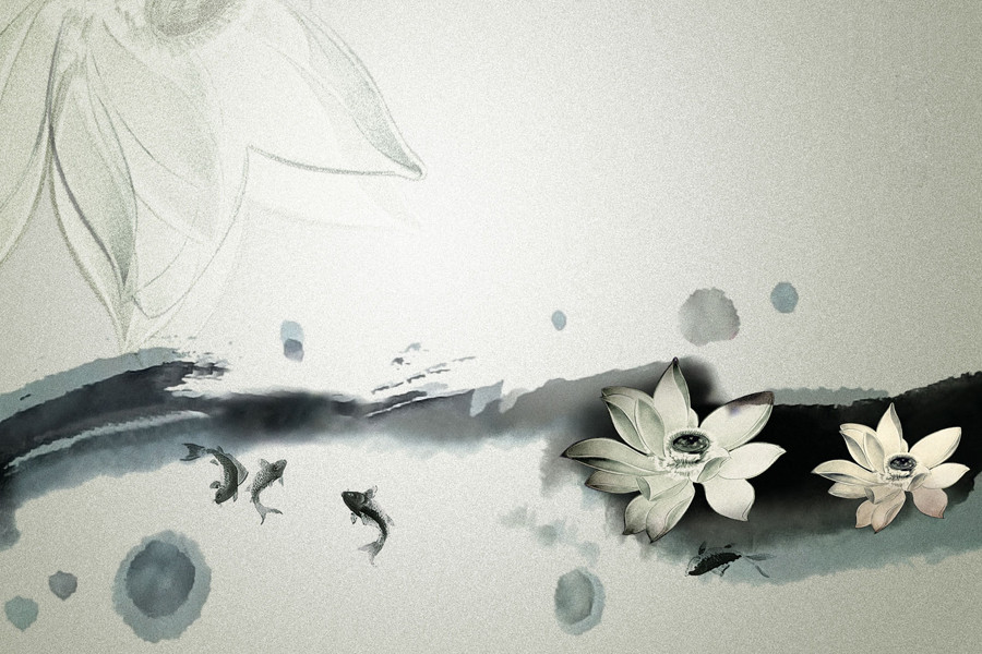 水墨画,中国风,鱼,莲花.jpg